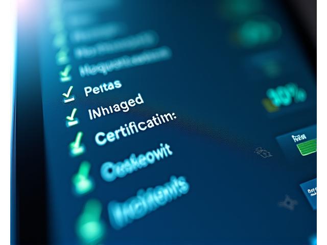 Digital dashboard displaying compliance metrics with green checkmarks and real-time data