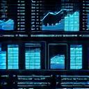 Digital dashboard displaying safety metrics: incident rates, training completion, and compliance status, with green success indicators against dark blue background.