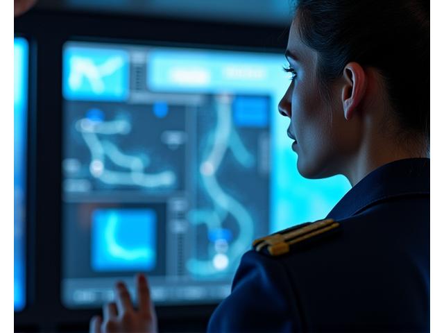 Navigation officer using advanced electronic charts