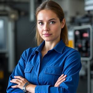 Portrait of a marine engine specialist in overalls